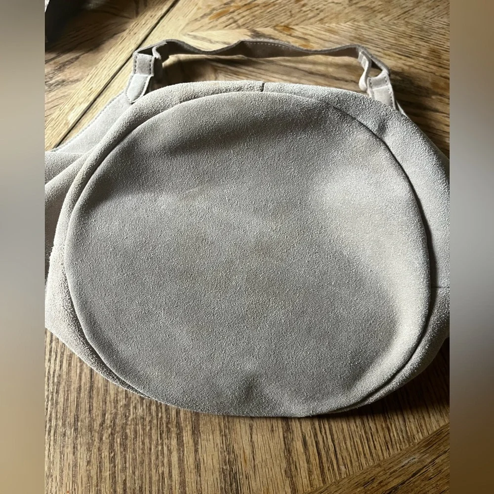 M.I.L.A stone Gray Suede shoulder Bag